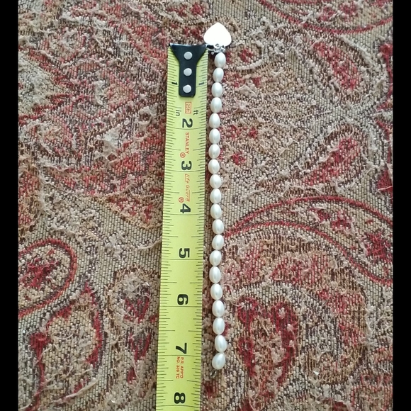 Sterling & Pearl Bracelet - Picture 9 of 11